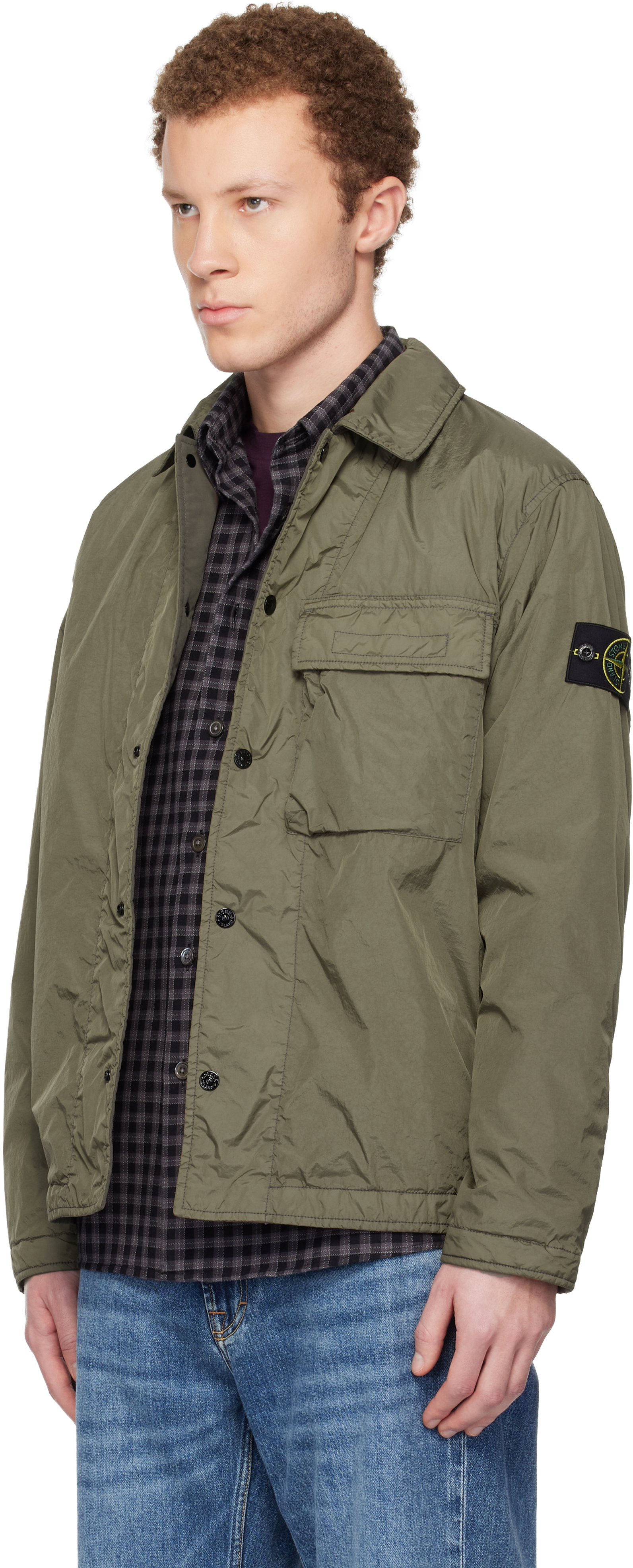 Khaki 1200002 Crinkle Reps NY Overshirt