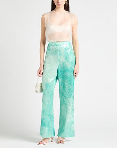 Aviù Woman Pants Light green Size 6 Polyester