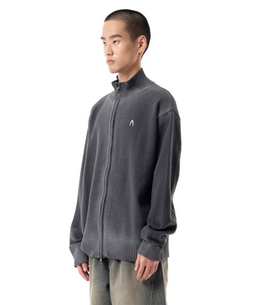 Gradient Zip-Up Sweater