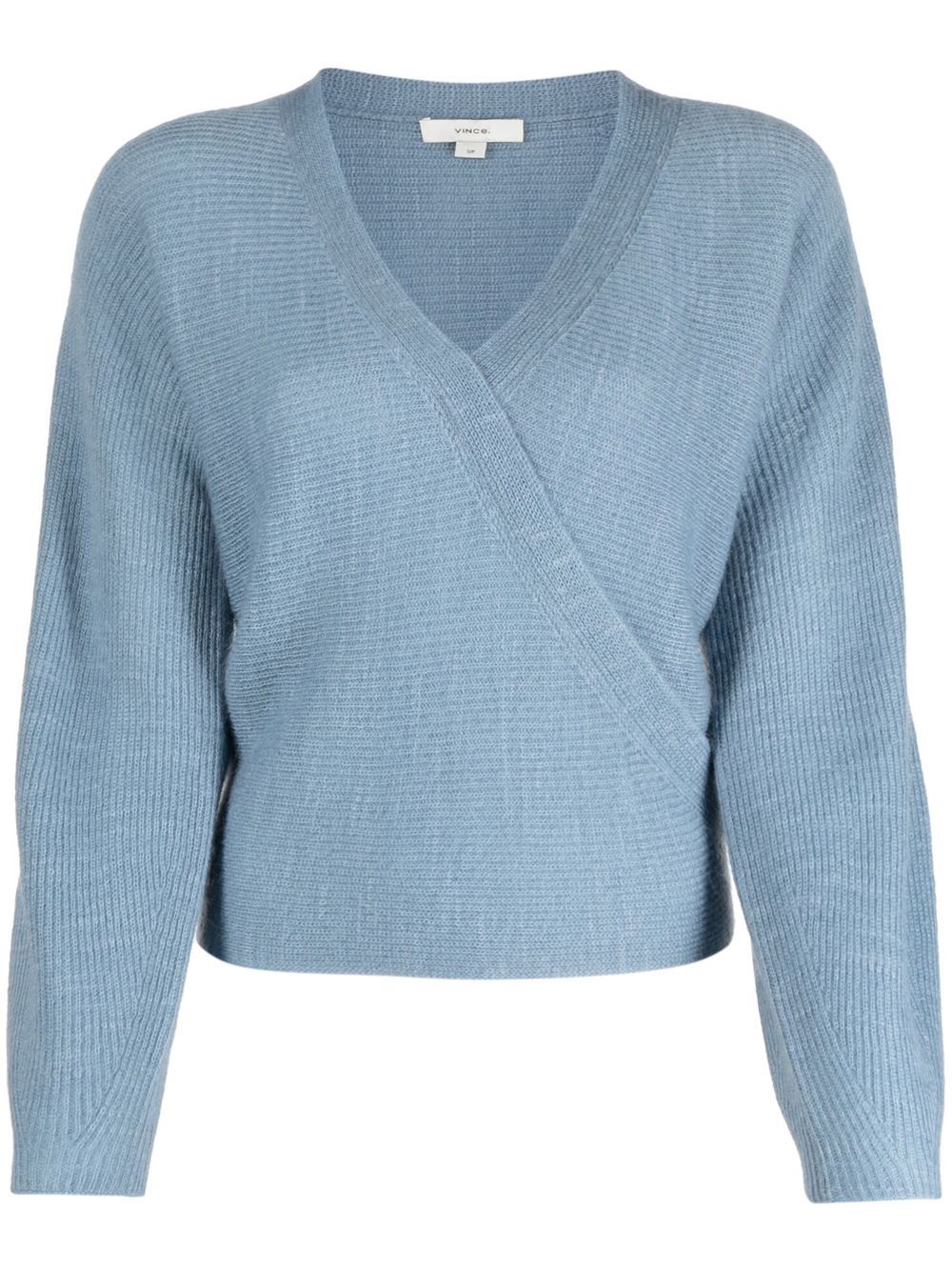 Long-sleeved wrap jumper - Orange