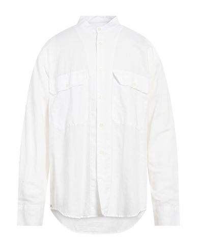 Man Shirt White Size S Linen, Cotton