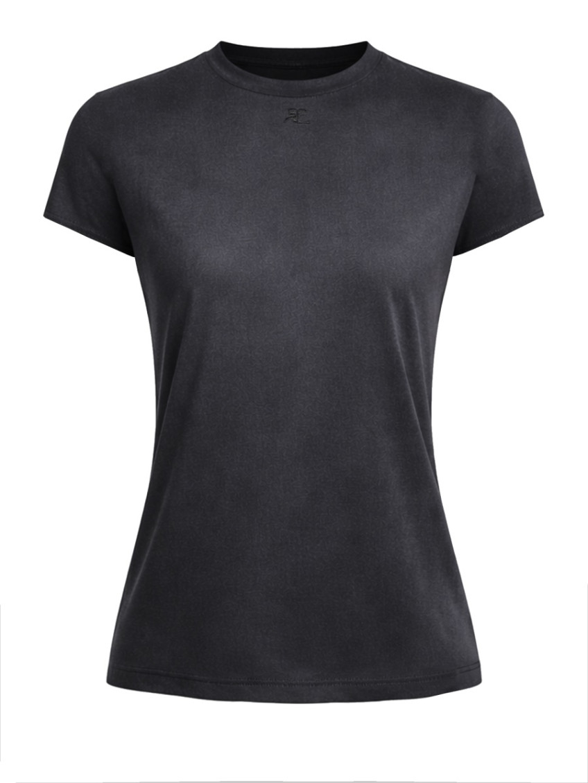 Black Solid Crew Neck T-Shirt