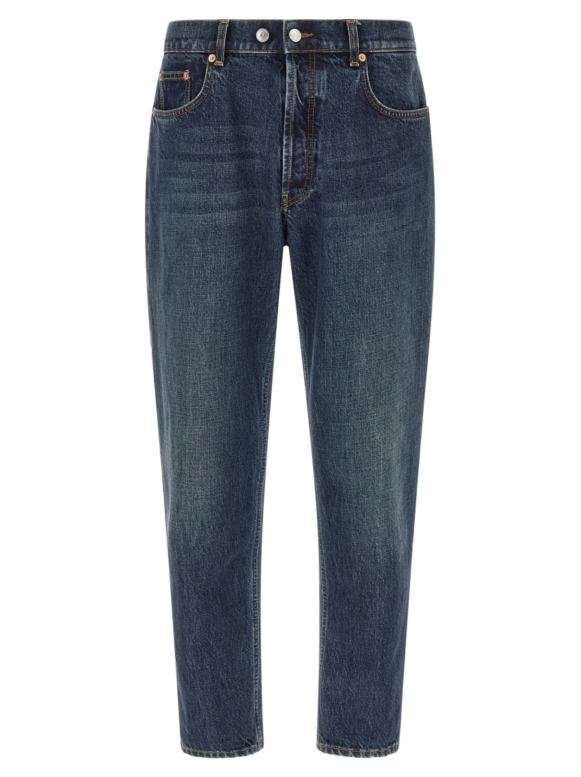 Blue Mid Rise Jeans