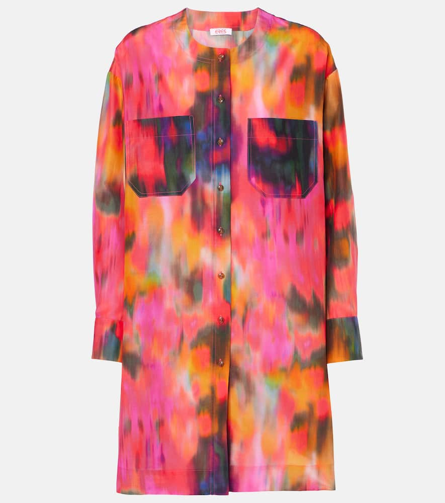 Galaxie cotton and silk shirt dress