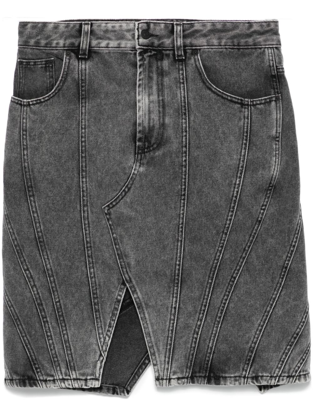 Spiral denim skirt - Grey