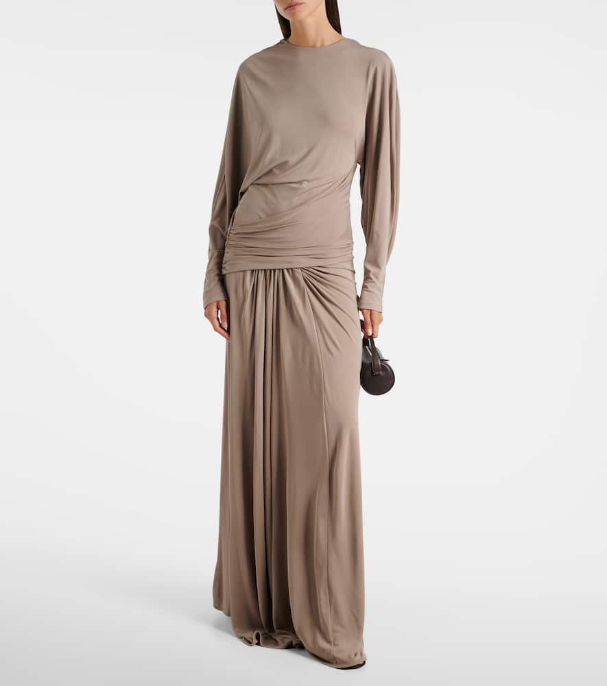 Vala draped jersey maxi dress