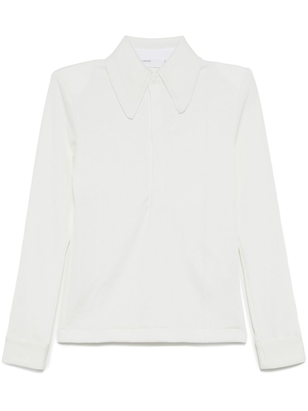 Contrasting-collar top - Black