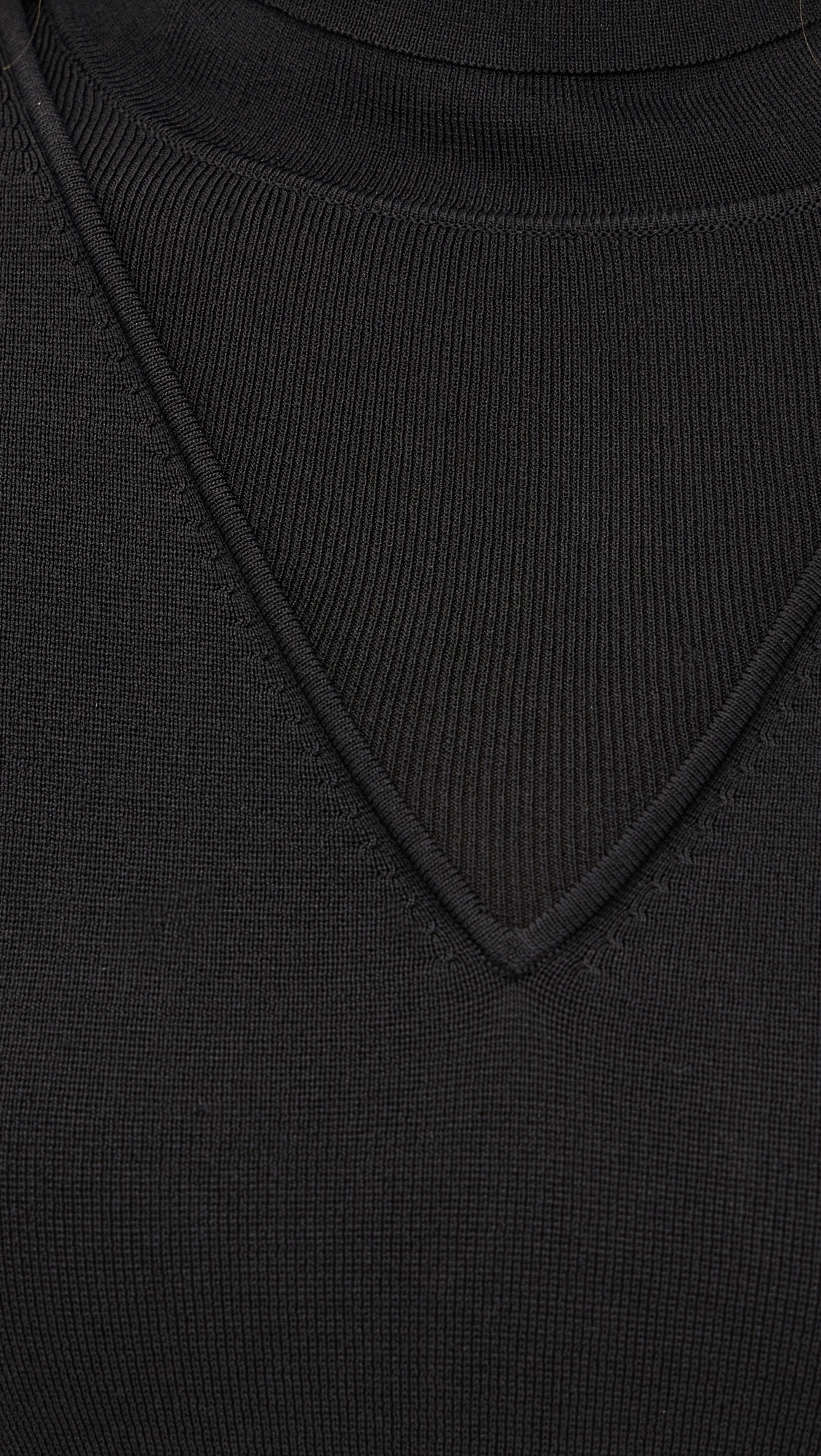 Trompe L'oeil Layered Turtleneck Black