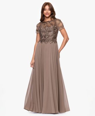 Womens Boat Neck Beaded Dress