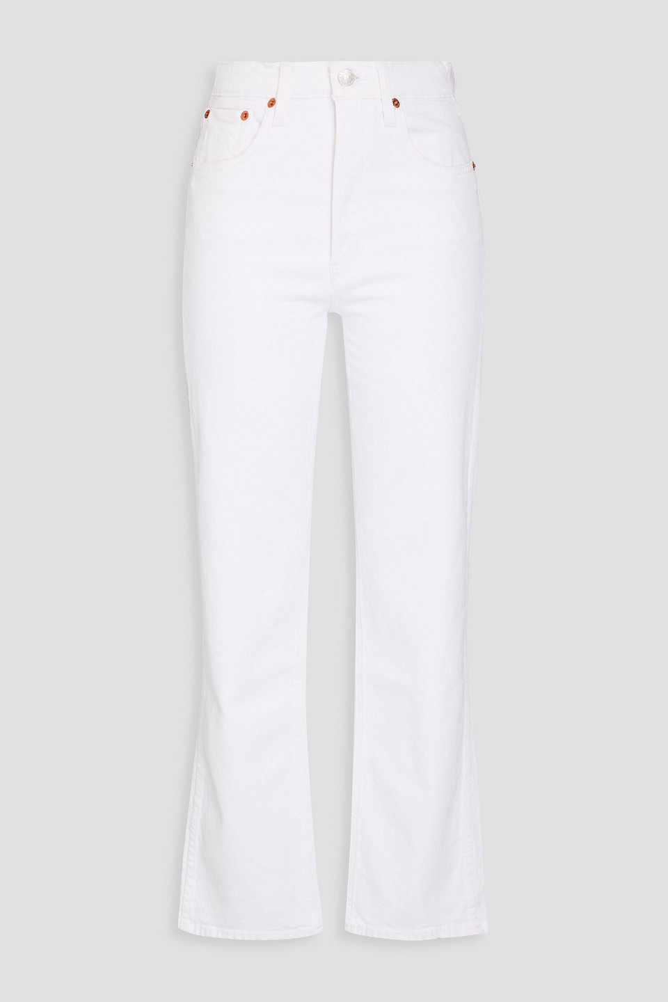 90s high-rise straight-leg jeans - White - 31