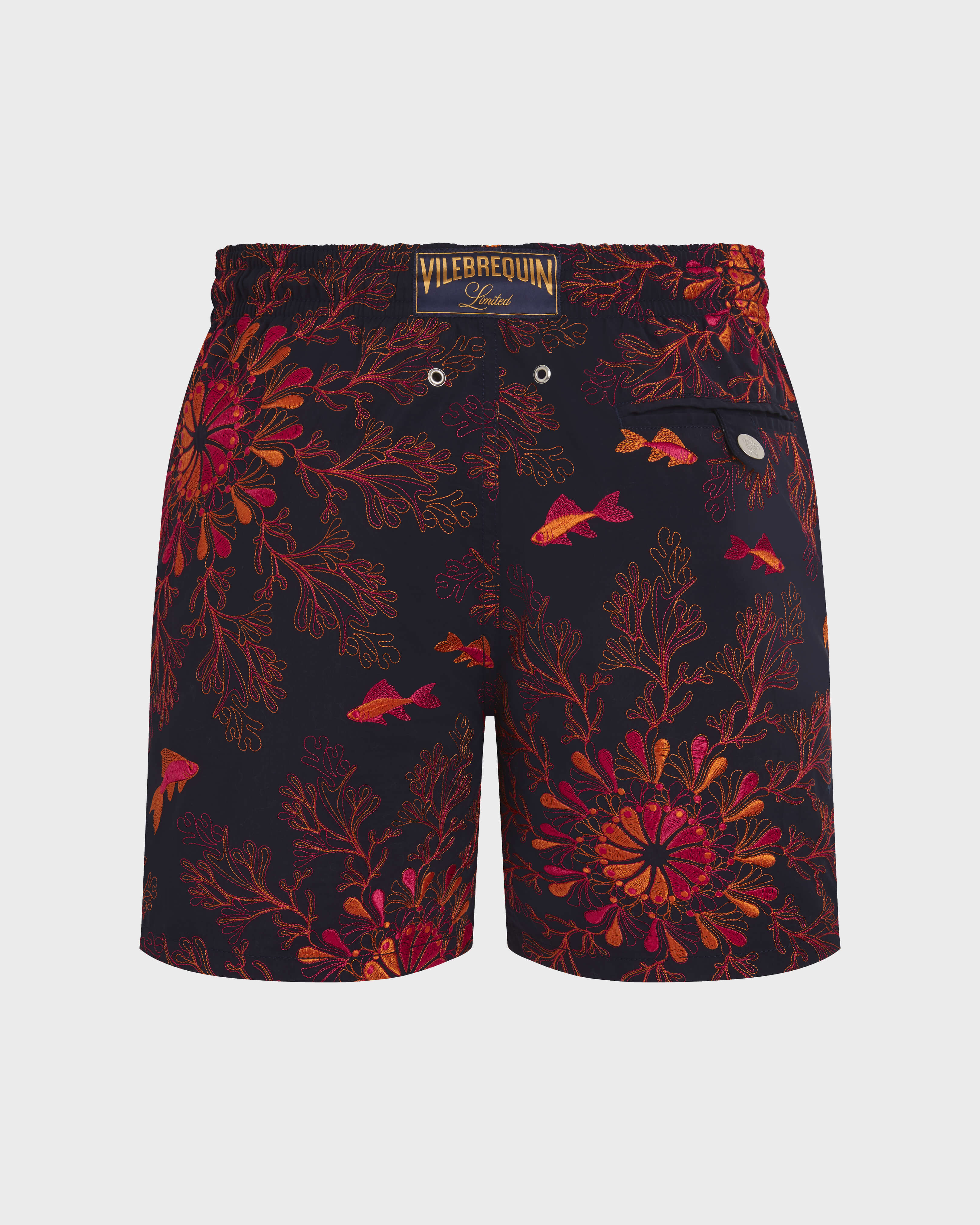 Men Embroidered Swim Shorts Coral Mandala - Limited Edition - Swimwear - Mistral - Blue