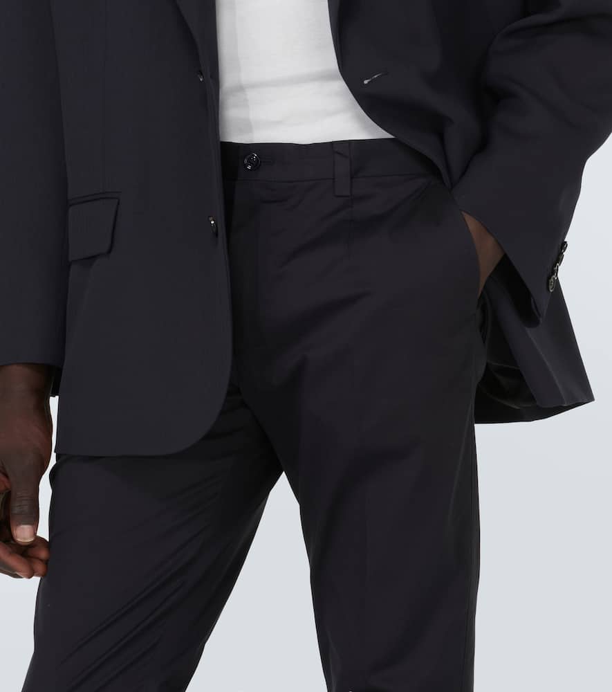 Cotton-blend suit pants