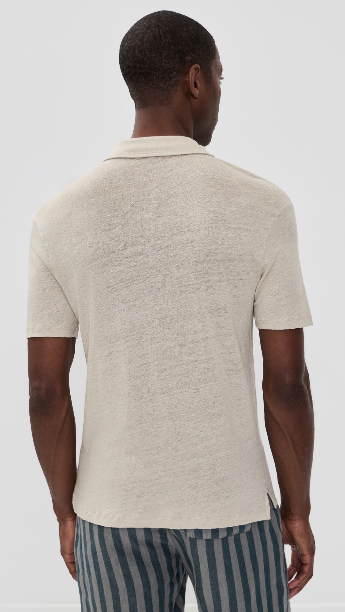 Linen Knit Polo Bone