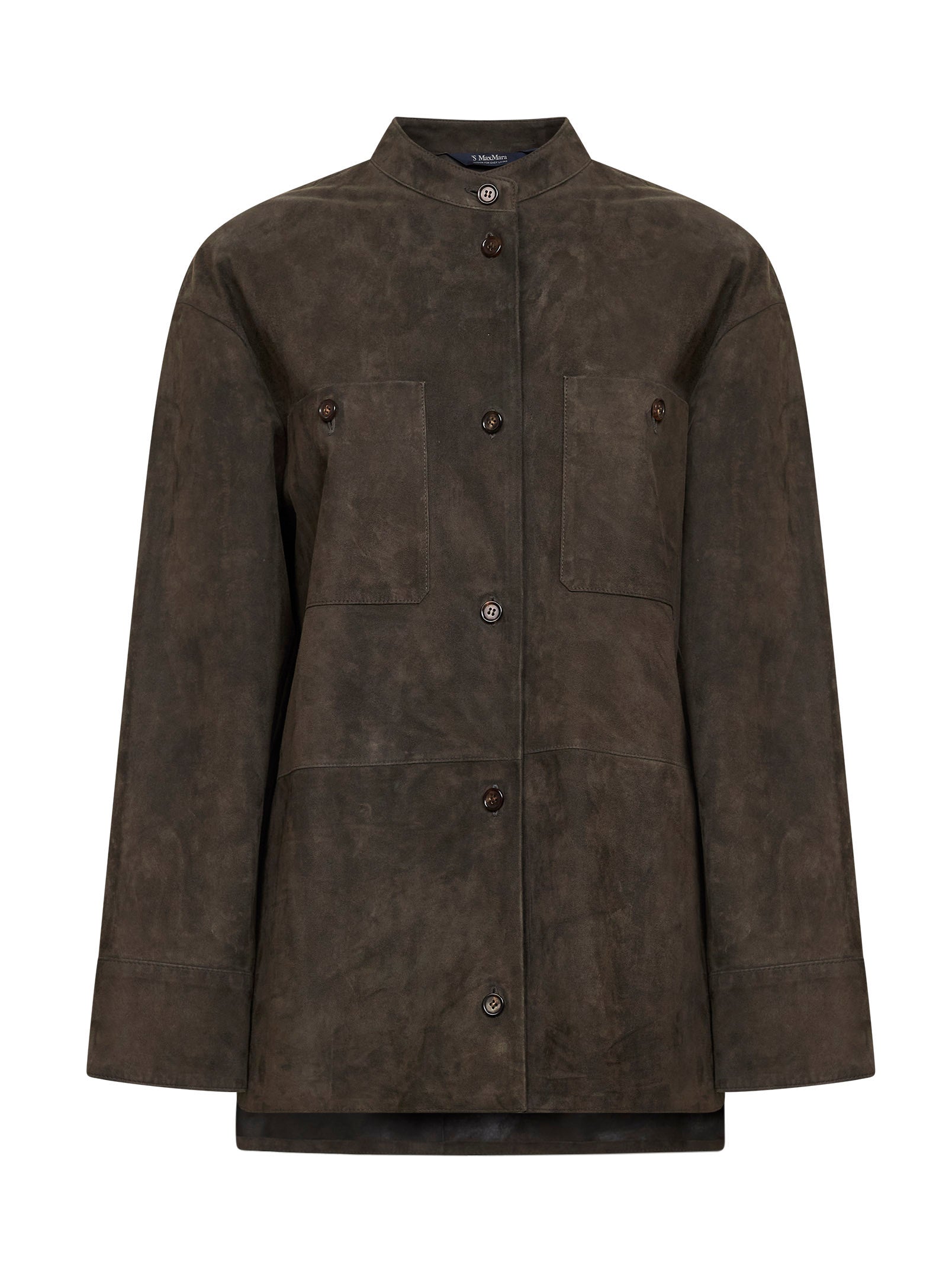 Lambskin Suede Jacket — Green