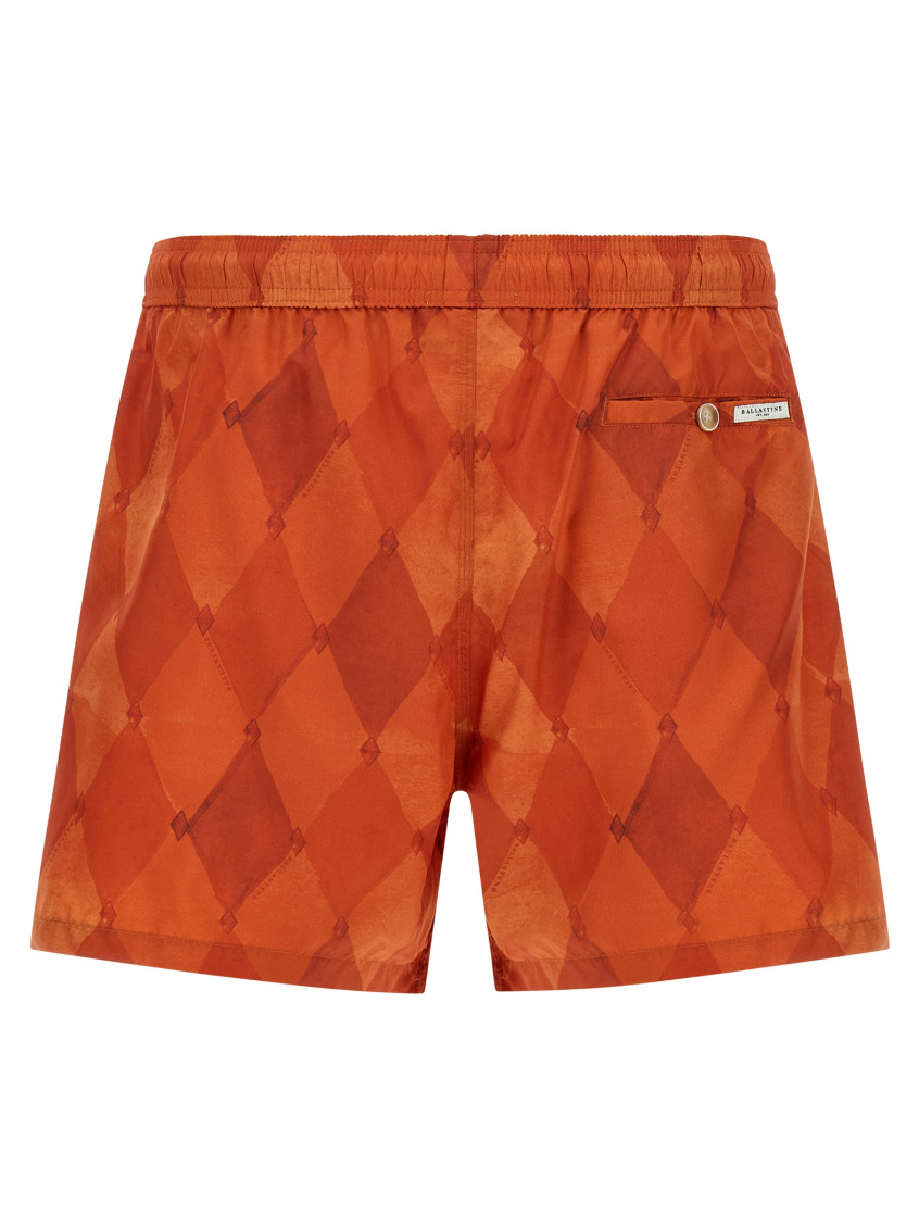 Ballantyne - swim shorts elastic waistband button and pocket