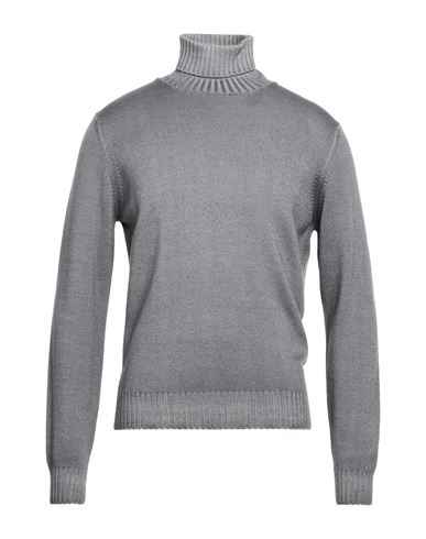 Man Turtleneck Grey Size 44 Merino Wool