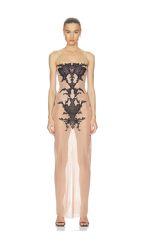 HAELO Wing Lace Corset Dress in Blush. - XXS also in S, M