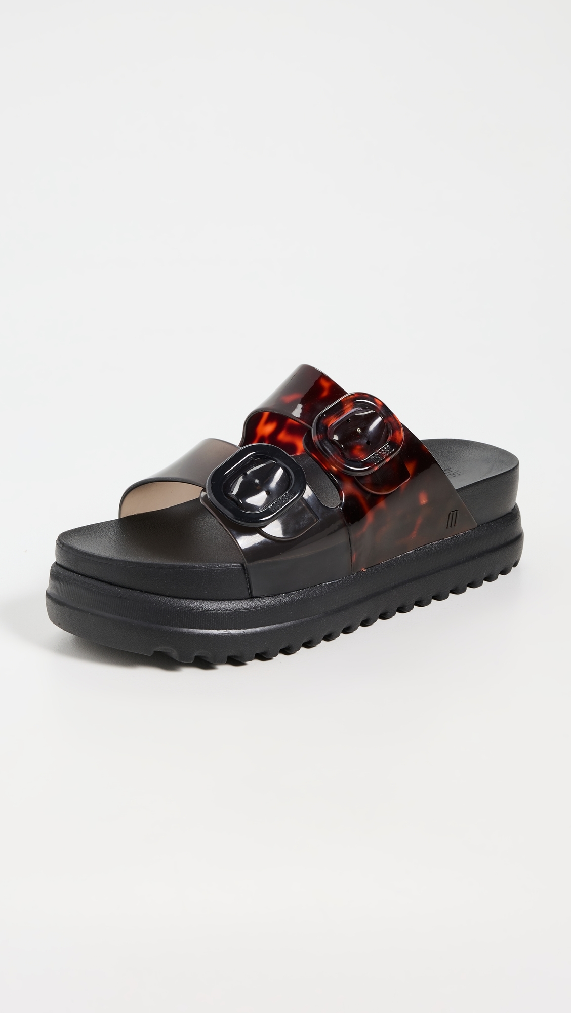 Cozy Platform Sandals Black/Tortoiseshell