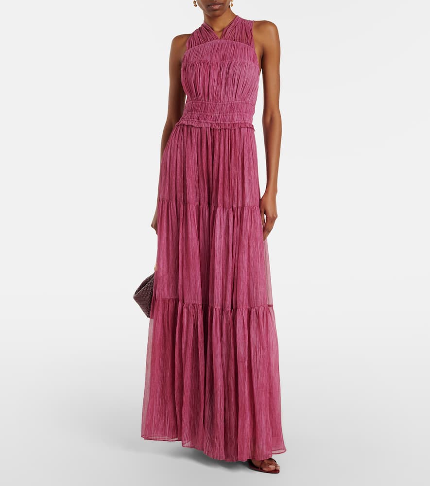 Freesia silk chiffon gown