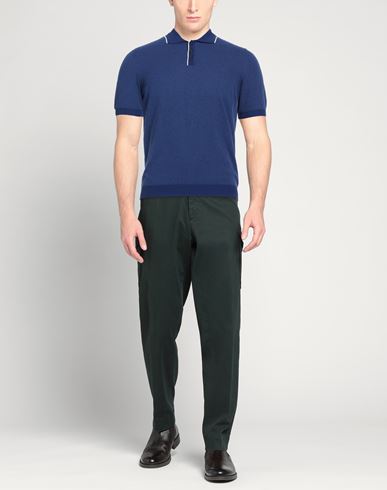 Man Sweater Blue Size 40 Cotton, Polyamide