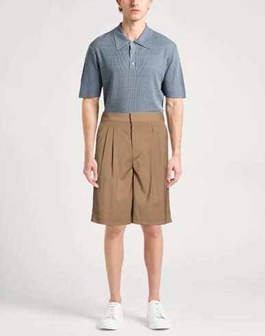 Man Shorts & Bermuda Shorts Camel Size 28 Polyester, Wool, Elastane