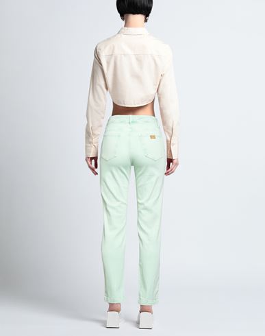 Woman Jeans Light green Size 26 Cotton, Elastomultiester, Elastane