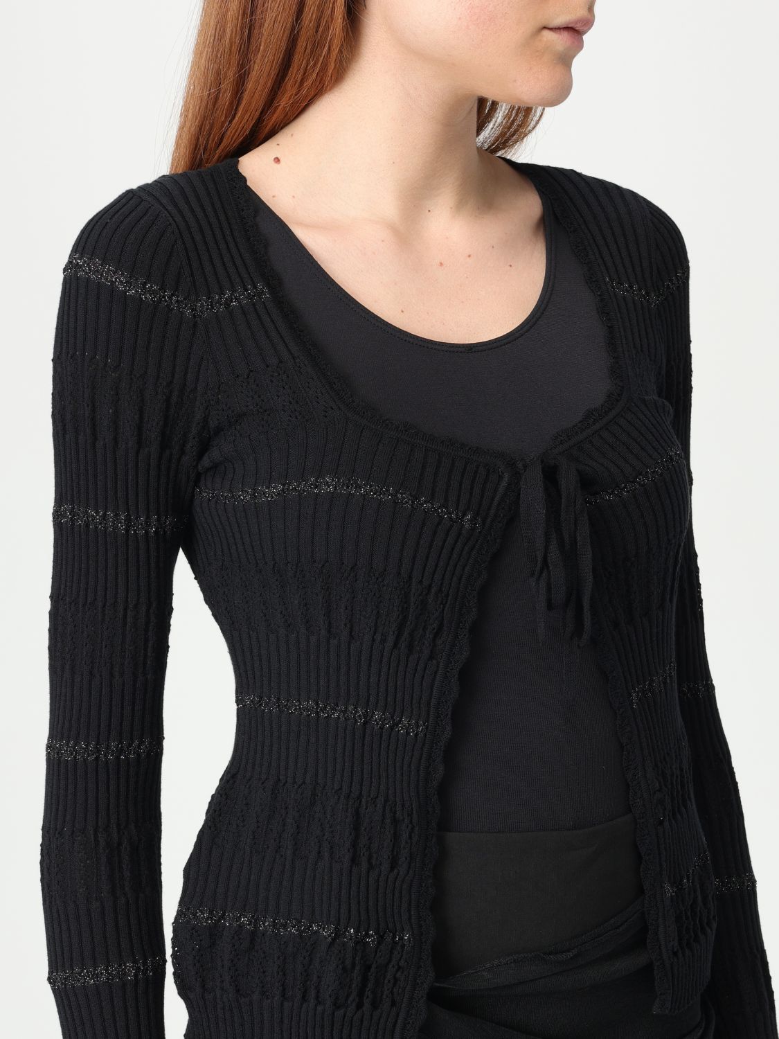 Cardigan PINKO Woman color Black