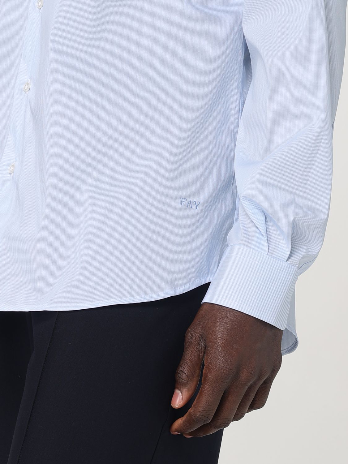 Shirt Men color Gnawed Blue