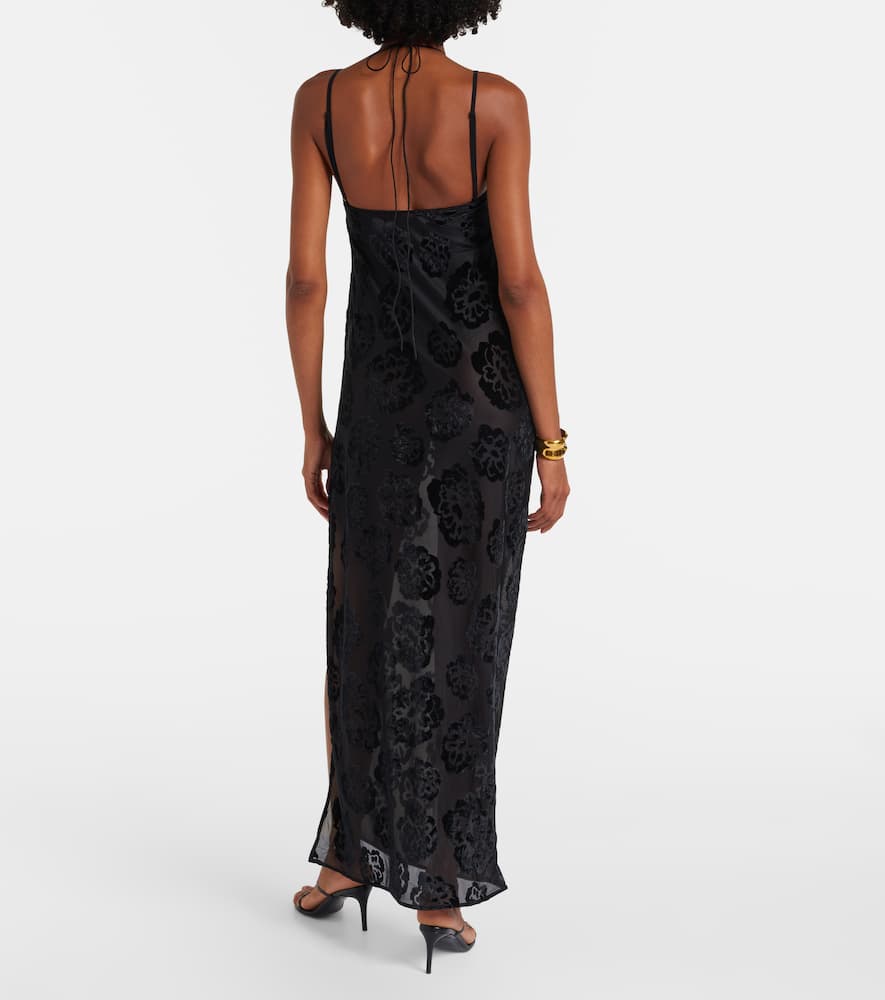 Vittoria embroidered sheer maxi dress
