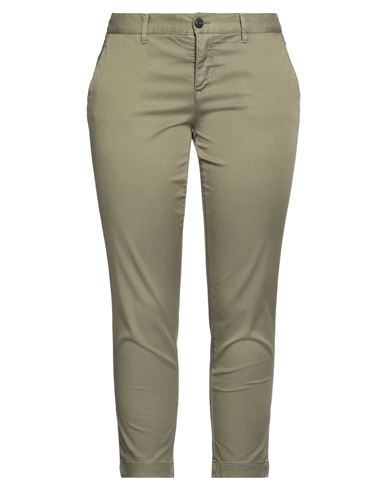 Roÿ Roger's Woman Pants Military green Size 25 Cotton, Lyocell, Elastane