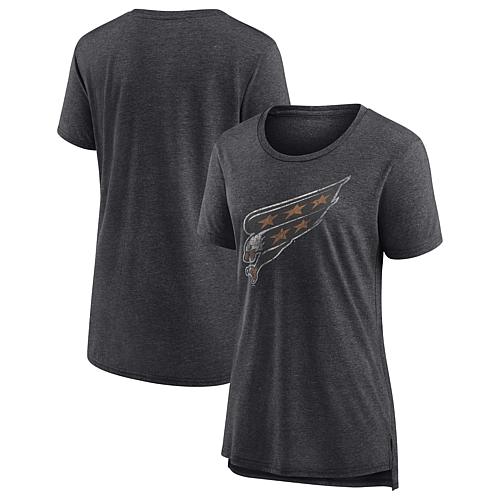 Women's Fanatics Heather Charcoal Washington Capitals Special Edition 2.0 Modern T-Shirt