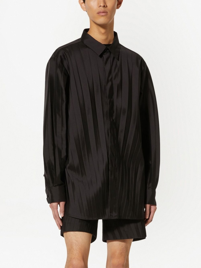 Black Tech Nylon Oversize Shirt