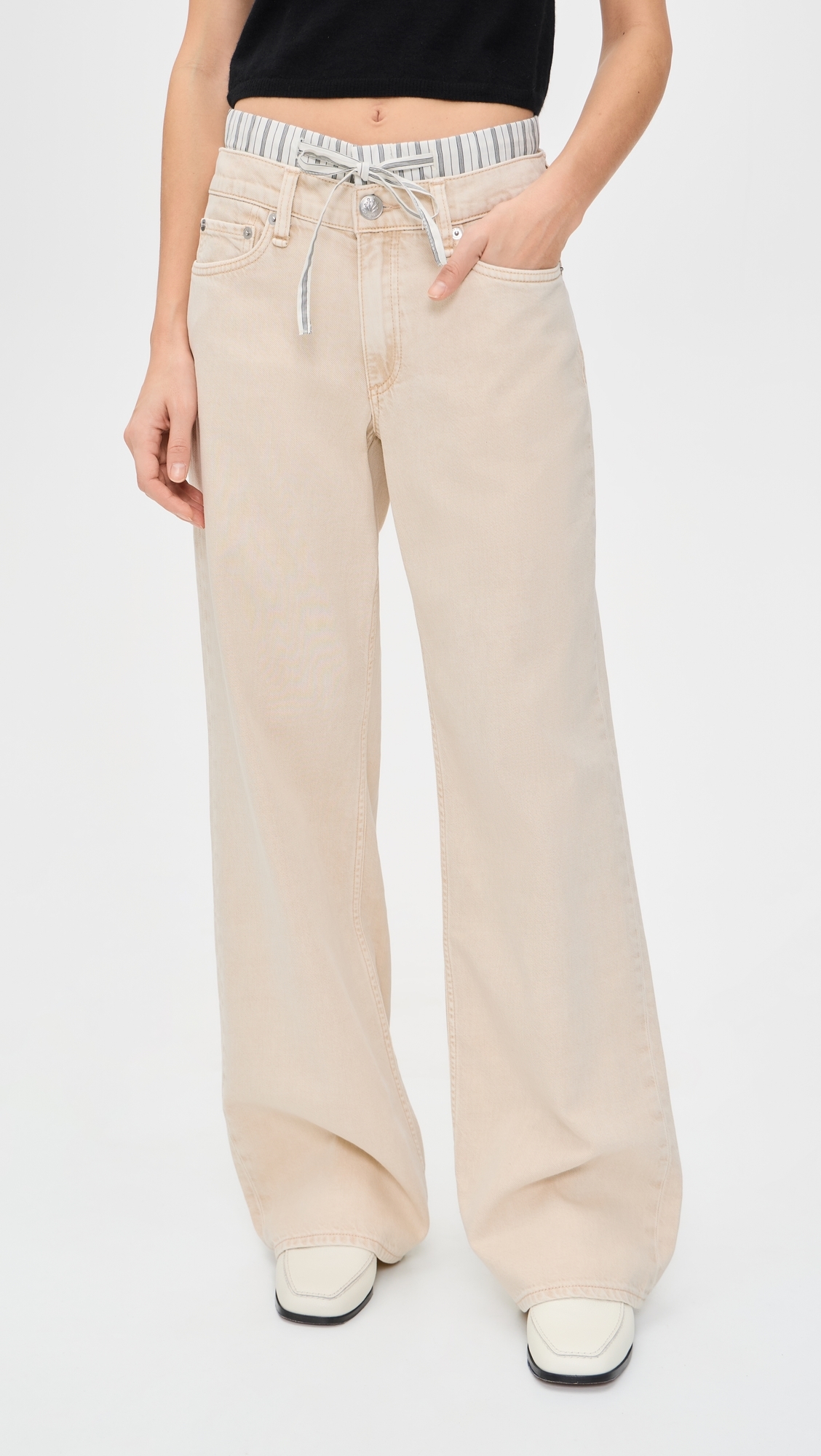 Saige Full Boxer Pants Sandstripe
