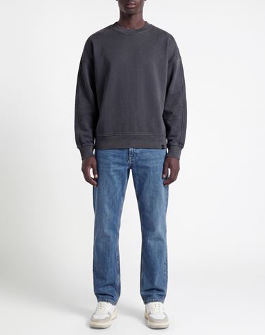 Man Sweatshirt Charcoal Size S Cotton, Elastane