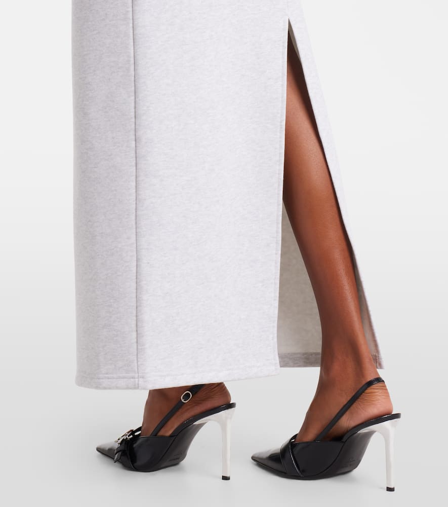 Cotton-blend maxi skirt