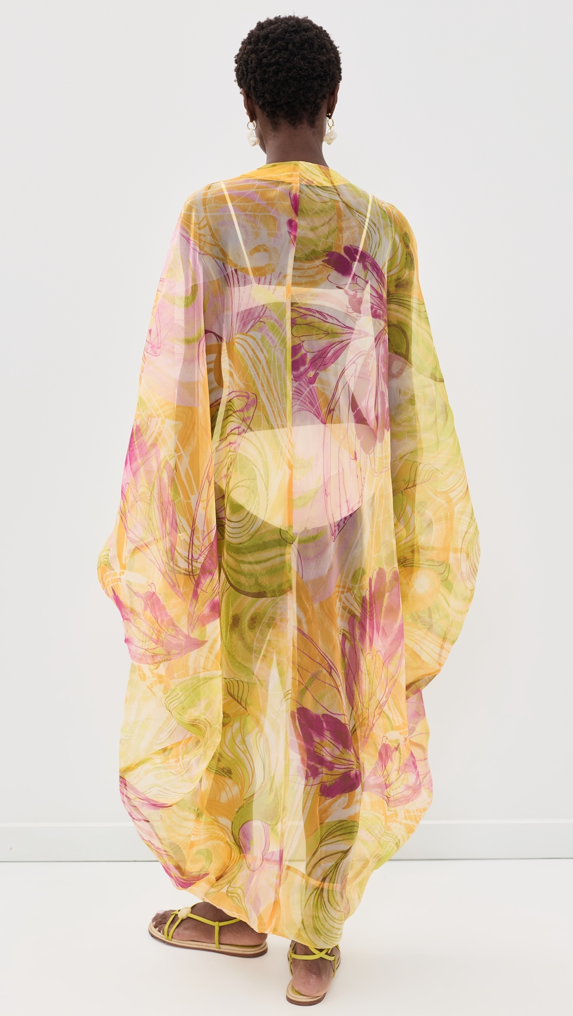 Labu Organza Robe Vibra Print One Size