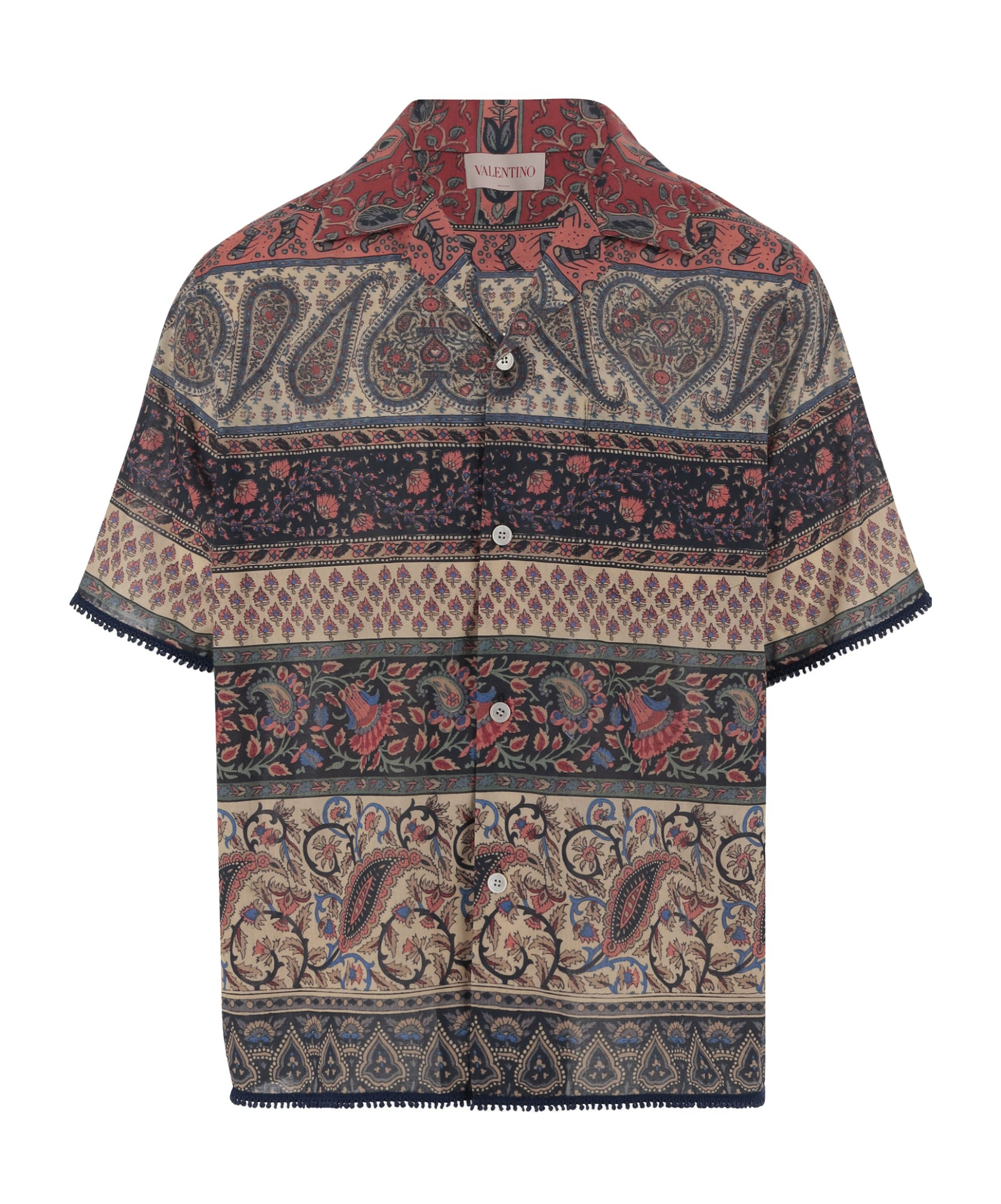 Voyage Imaginaire-print bowling shirt