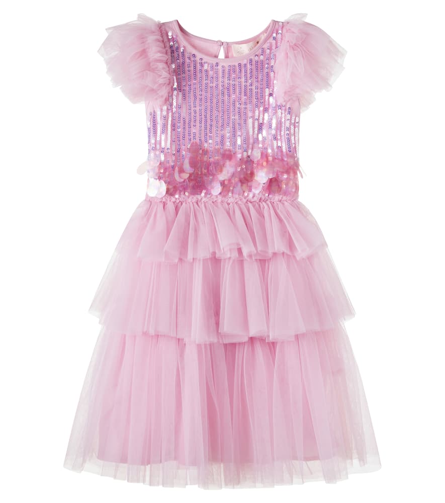 Aphrodite embellished cotton tulle dress