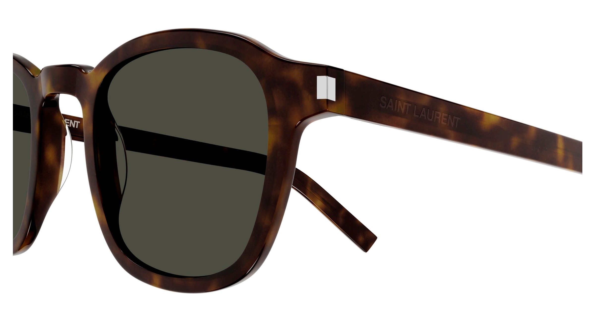 SAINT LAURENT Man SAINT LAURENT SL 549 SLIM 002 Sunglasses Acetate Havana Grey Round Norma