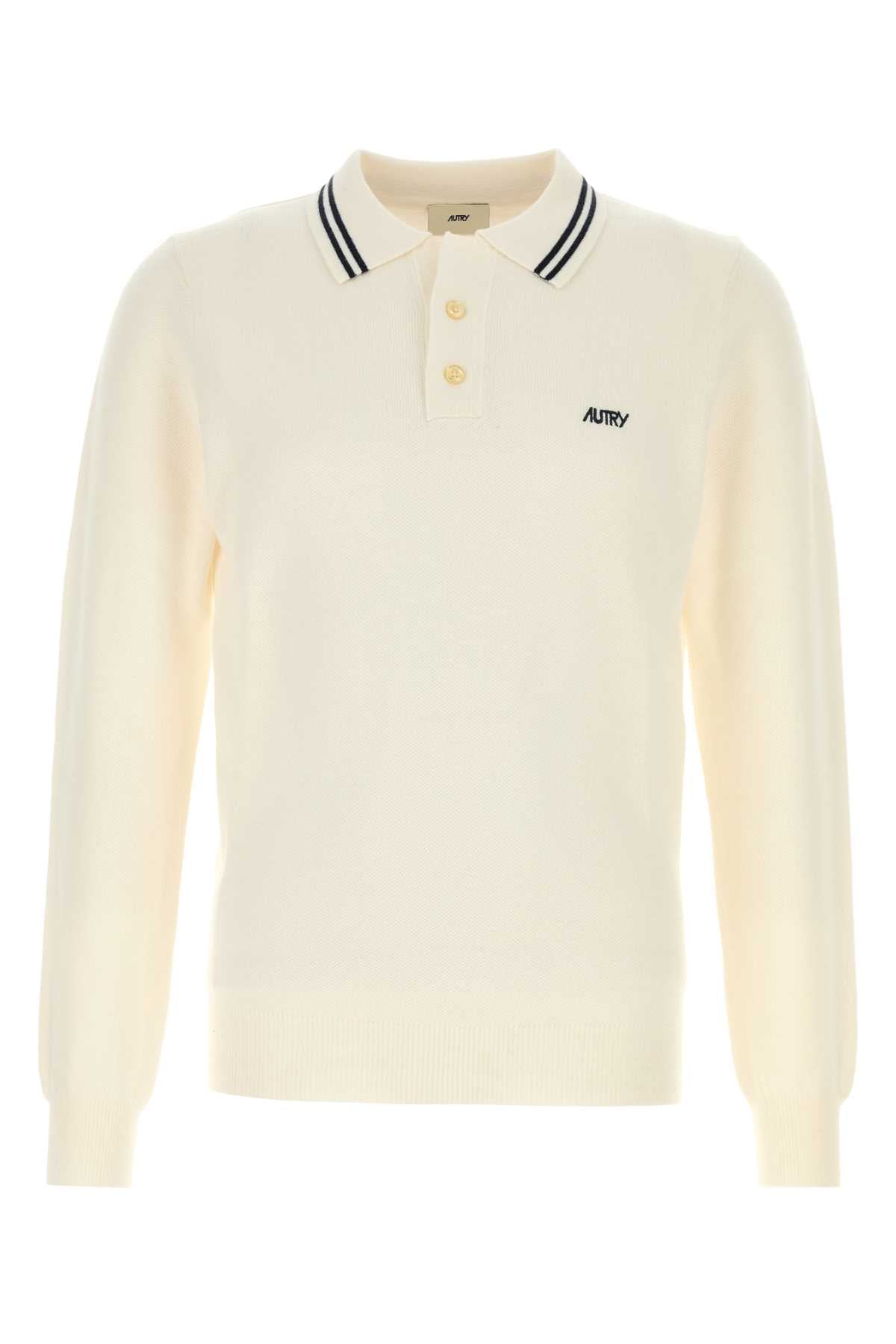 Wool Polo Shirt — Cream