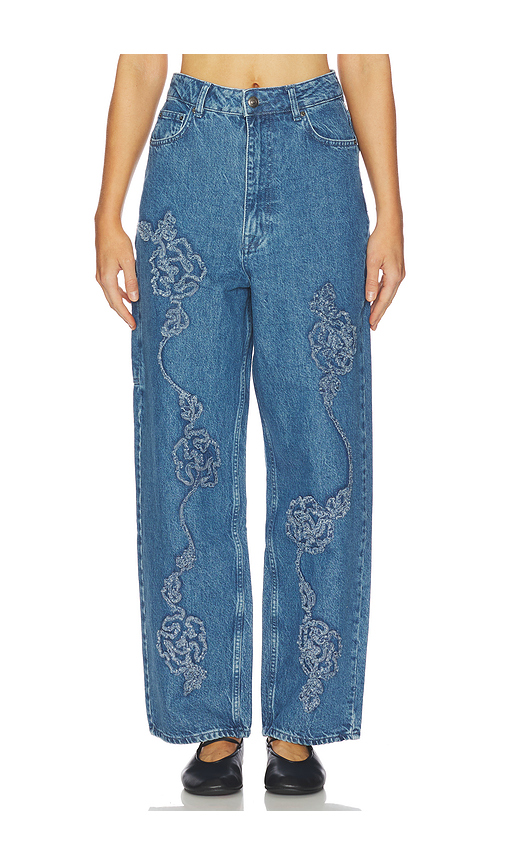 ROTATE Denim Boyfriend Jeans in Blue. 24. Also , 26, 27, 28