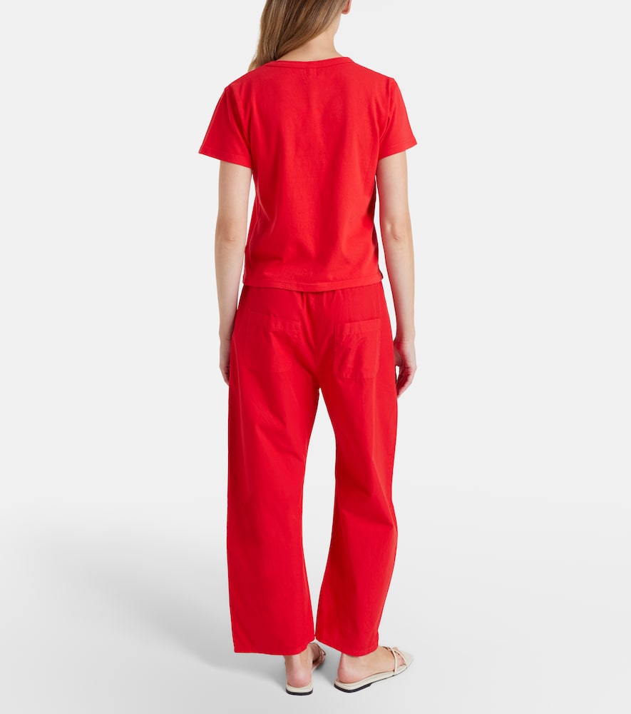 Kyoto cropped cotton wide-leg pants
