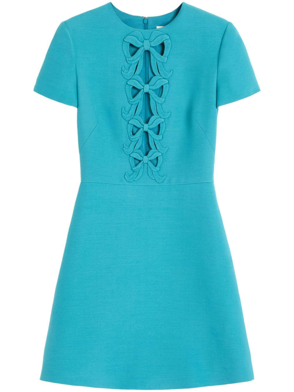 Embroidered mini dress - Blue