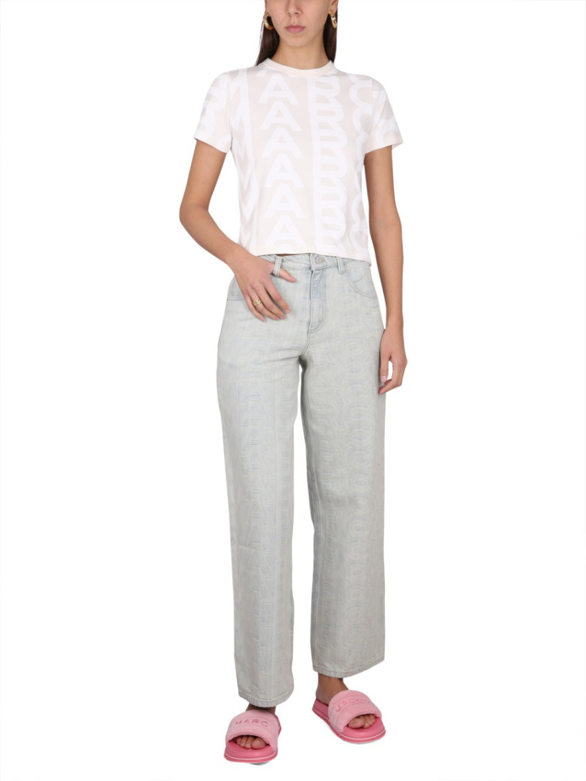 Denim Monogram Pants