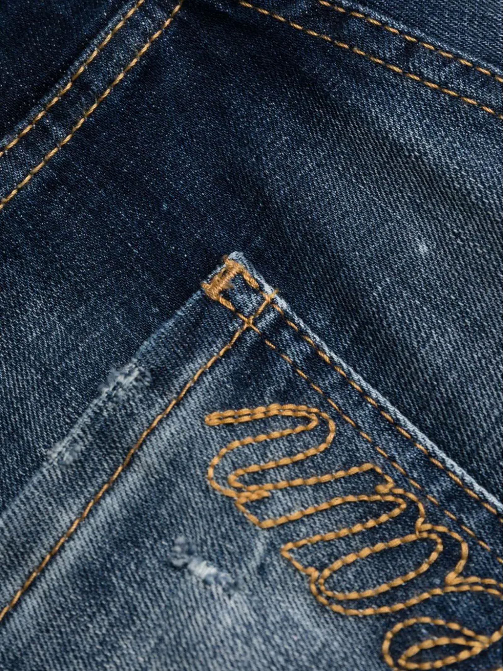 Blue Stretch-Cotton Cool Guy Jeans