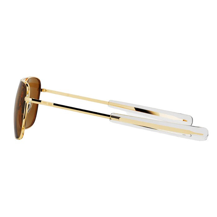 Randolph Engineering Unisex AF236 Gold 23k Outlet sunglasses Metal Gold Brown Squared Norma