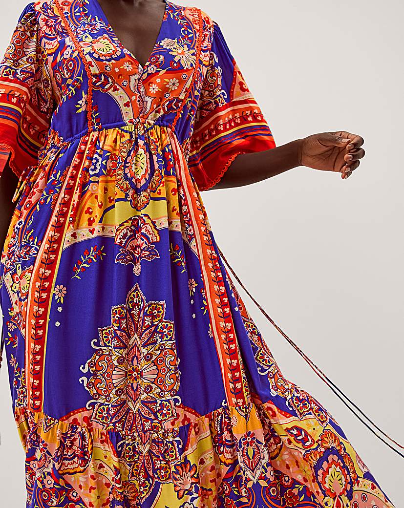 Monsoon Padma Printed Midi Dre