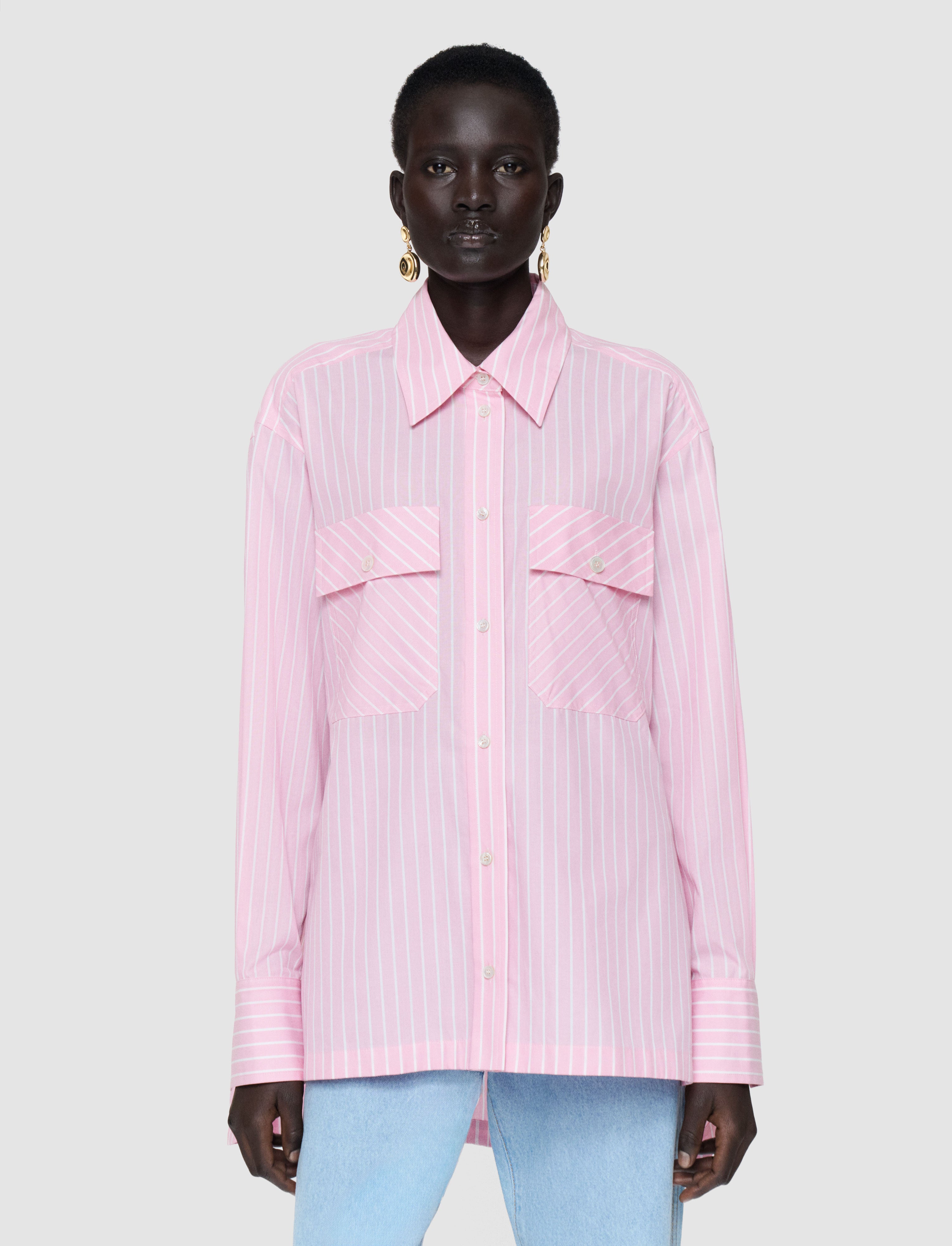Ranya Cotton Stripe Shirt - 38