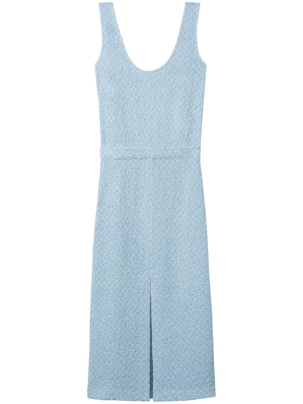 Tweed scoop neck dress - Blue