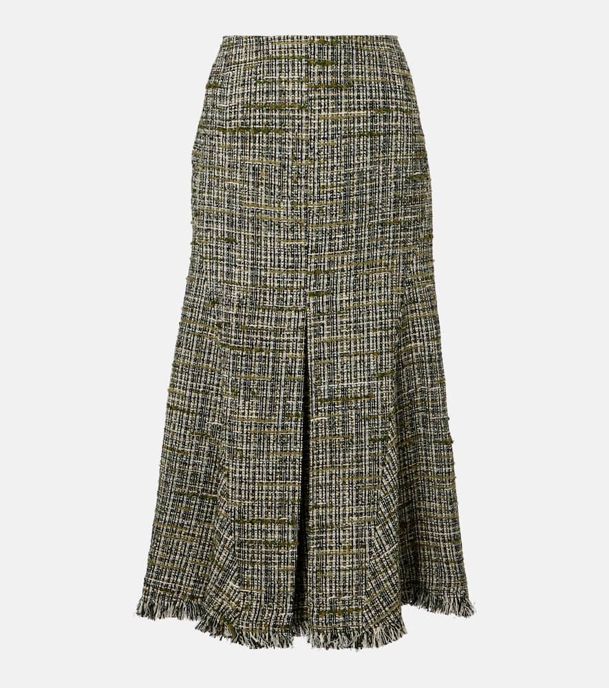 Tweed midi skirt